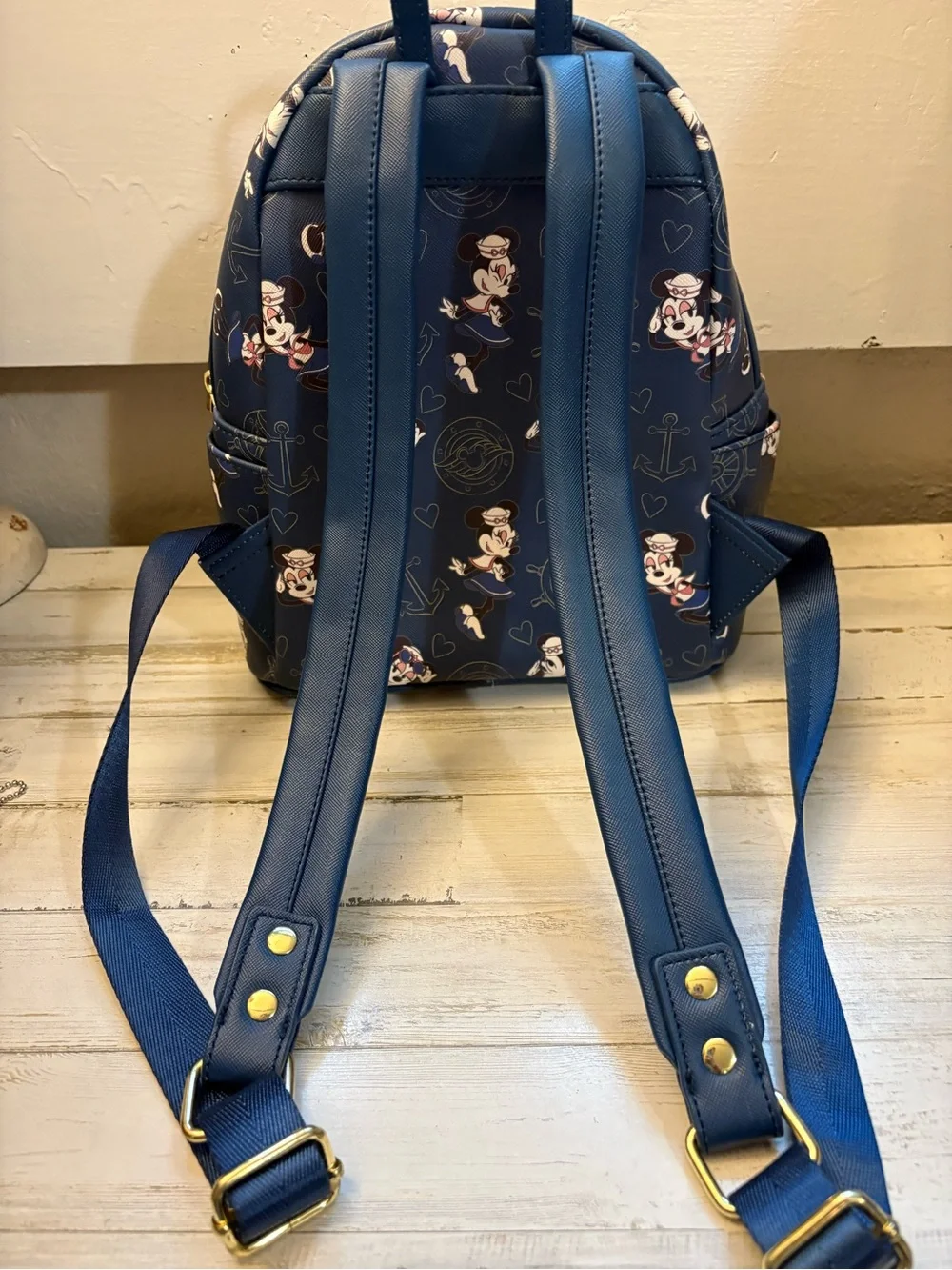 Loungefly Disney Navy Blue Minnie Sailor Mini Backpack